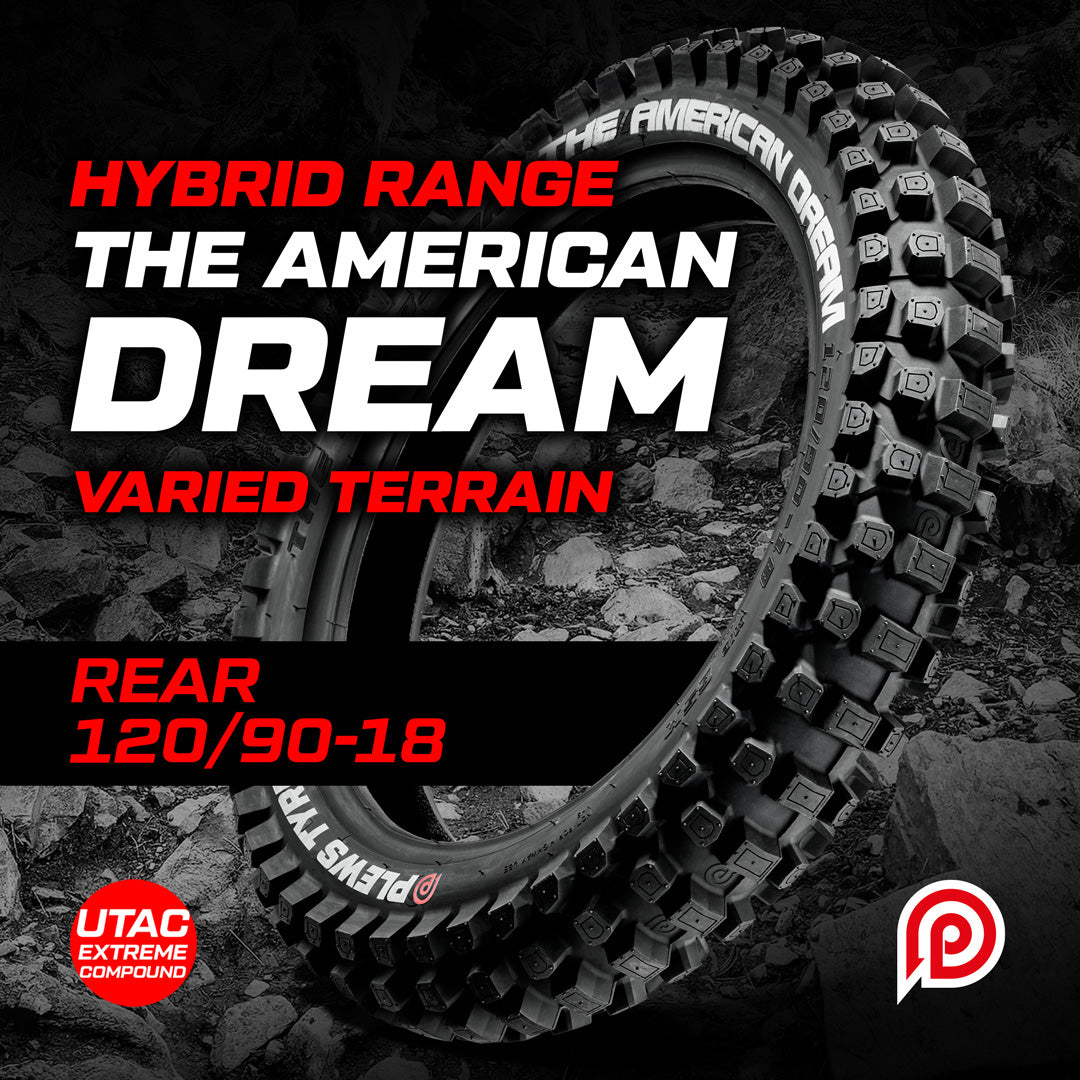 The American Dream- Trail Compound 120/100-18 – Plews Tyres